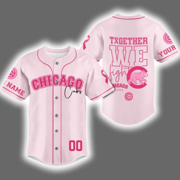 Personalized Cubs Breast Cancer Awareness 2025 Jersey