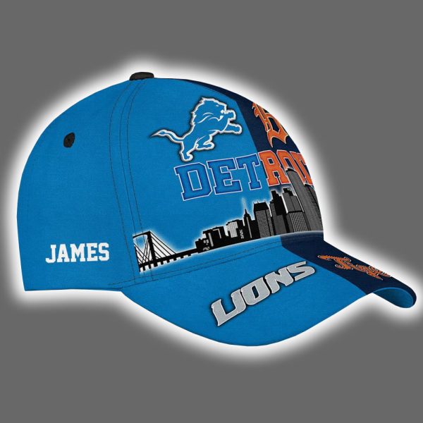Personalized Tigers x Lions Skyline Classic Cap 3