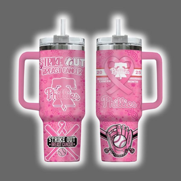 Phillies 2025 Breast Cancer Awareness Month Tumbler