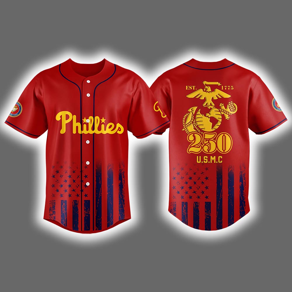 Phillies 2025 USMC 250th Birthday Jersey Phillies 2025 USMC 250th Birthday Jersey