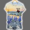 Pray For Texas Print 3D V-Neck T-Shirt
