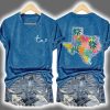 Pray For Texas Strong Floral Two-Sided Shirt