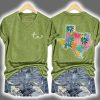 Pray For Texas Strong Floral Two Sided Shirt 4