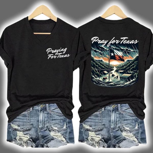 Praying For Texas Two Sided Shirt 2