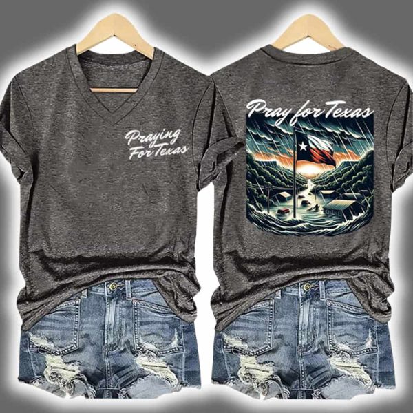 Praying For Texas Two Sided Shirt 4
