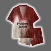 Problem Solved Bloody Horror Halloween Satin Pajama Set