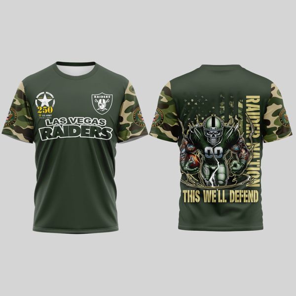 Raiders US ARMY 250th Birthday Celebration Shirt
