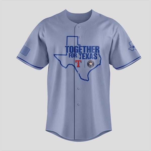 Rangers Astros Together For Texas Jersey 2
