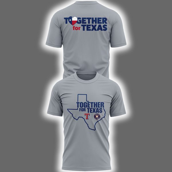 Rangers Astros Together For Texas Two-Sided Shirt