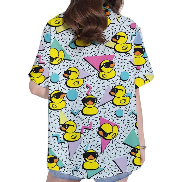 Retro 80s Rubber Duck Bowling Hawaiian Shirt 2