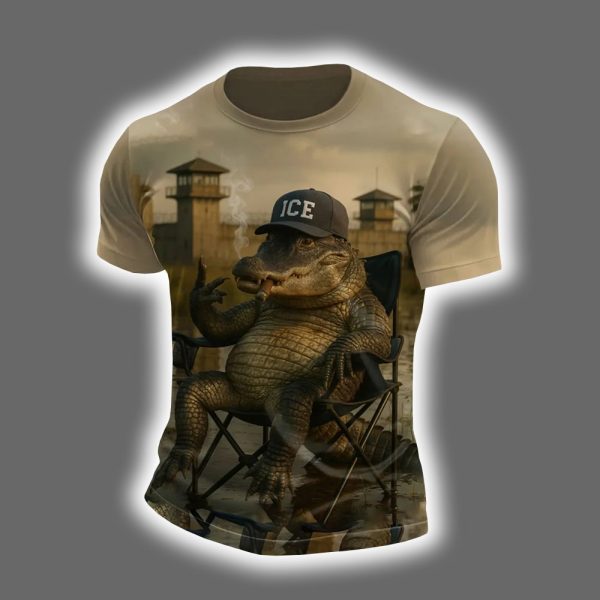 Retro Alligator Alcatraz Funny Florida Everglades Shirt