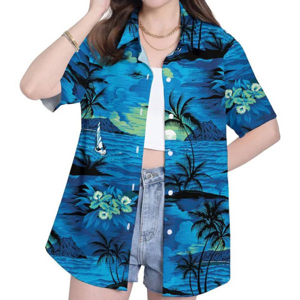 Retro Floral Summer Beach Vintage Tropical Floral Hawaiian Shirt