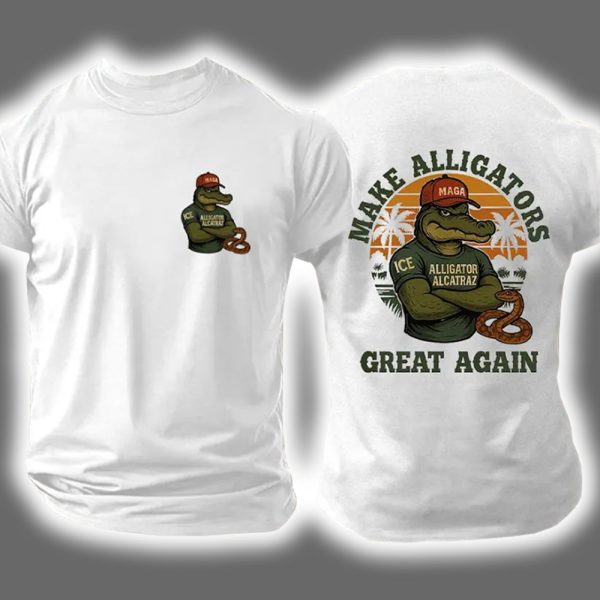 Retro ICE Make Alligators Great Again Two-Sided Shirt