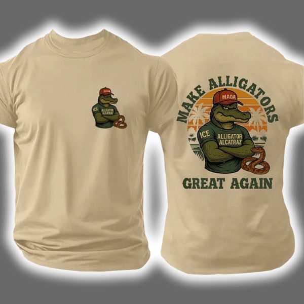 Retro ICE Make Alligators Great Again Two Sided Shirt 2