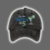 Retro I'm Not Waiting Til 5 Margarita Baseball Cap