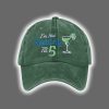 Retro Im Not Waiting Til 5 Margarita Baseball Cap 3