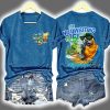Retro I'm Not Waiting Til 5 Parrot Margarita Print Two-Sided Shirt