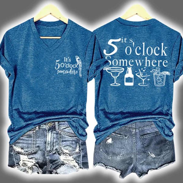 Retro Jimmy 5 O'clock Somewhere Two-Sided Shirt