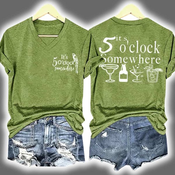 Retro Jimmy 5 Oclock Somewhere Two Sided Shirt 2