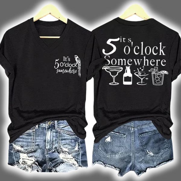 Retro Jimmy 5 Oclock Somewhere Two Sided Shirt 3