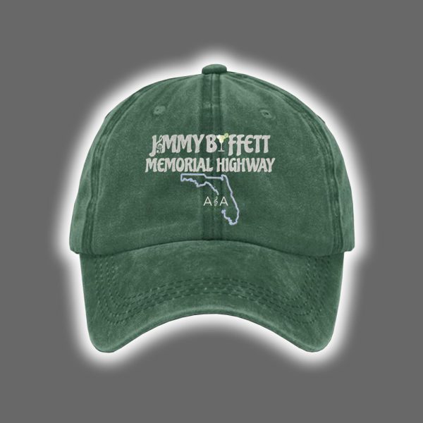 Retro Jimmy Buffett Memorial Highway Print Baseball Cap 3