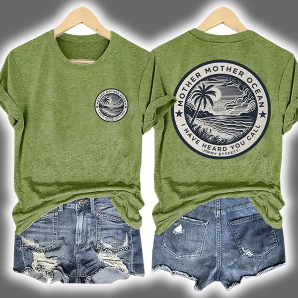 Retro Jimmy Buffett Mother Mother Ocean I Have Heard You Call Two Sided Shirt 2