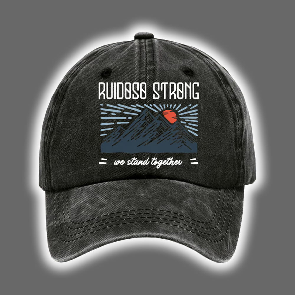 Retro Ruidoso New Mexico Strong Print Baseball Cap Retro Ruidoso New Mexico Strong Print Baseball Cap