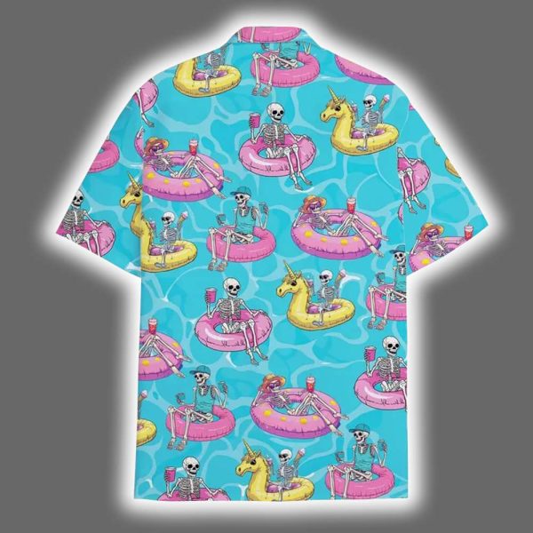 Retro Summer Beach Skeleton Hawaiian Shirt 3