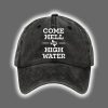 Retro Texas Strong Come Hell Or High Water Print Baseball Cap 2