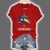 Retro Texas Strong Faith Cross Print T Shirt 2