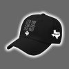 Retro Texas Strong God Made Jesus Saved Texas Raised Print Baseball Cap 2