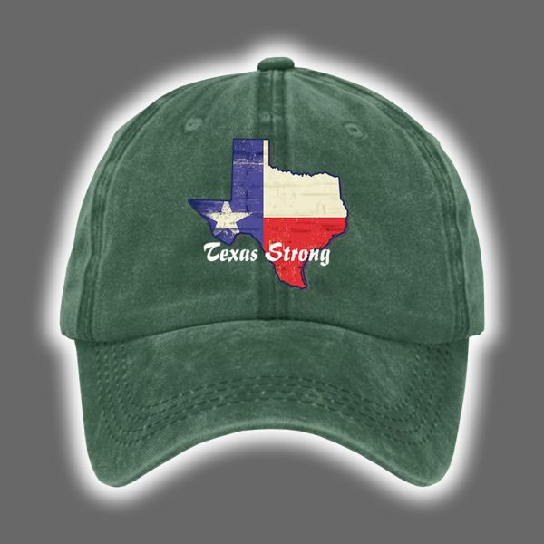 Retro Texas Strong Print Baseball Cap 2