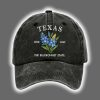 Retro Texas Strong The Bluebonnet State Print Baseball Cap 3