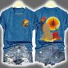 Retro Vacation Cheeseburger Paradise Parrot Margarita Two Sided Shirt 2