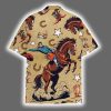 Rodeo Cowboy Western Horse Riding Summer Hawaiian Shirt 3