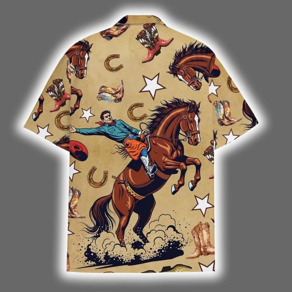 Rodeo Cowboy Western Horse Riding Summer Hawaiian Shirt 3