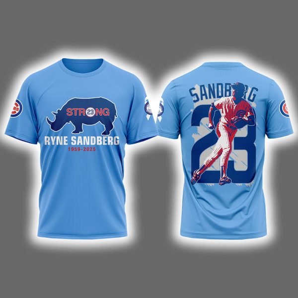 Ryne Sandberg Cubs 1959-2025 Memorial Shirt