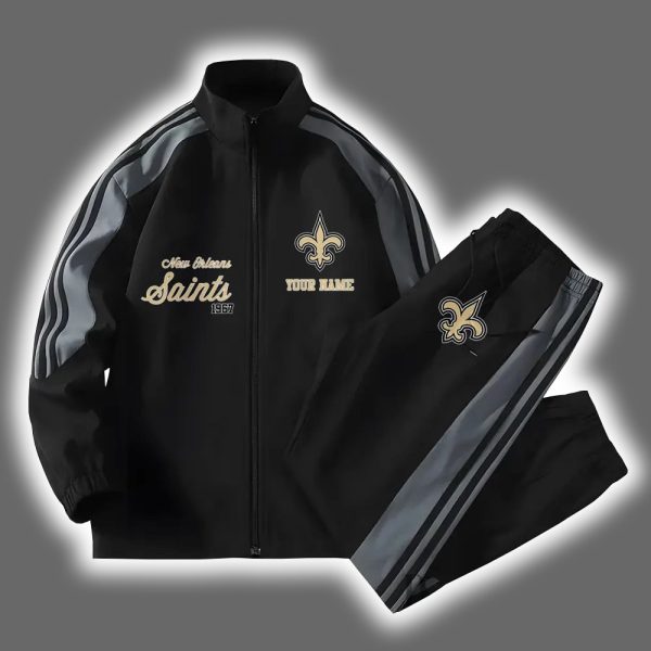 Saints Football Versatile Personalized Sport Set Jacket And Pants 2