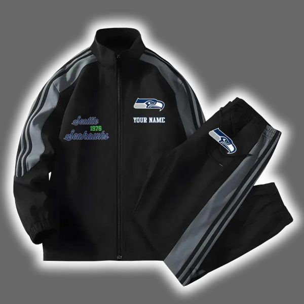 Seahawks Football Versatile Personalized Sport Set Jacket And Pants 2