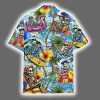 Skeleton Beach Tropical Island Summer Aloha Hawaiian Shirt 3