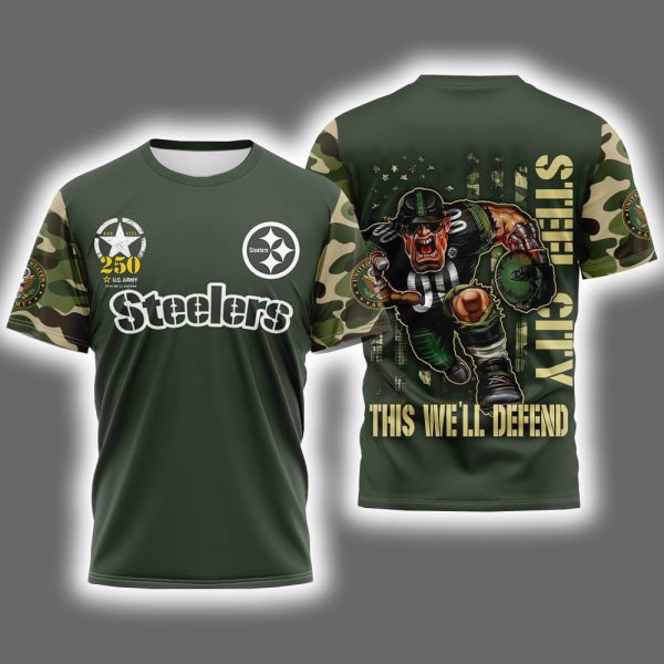 Steelers US ARMY 250th Birthday Celebration Shirt