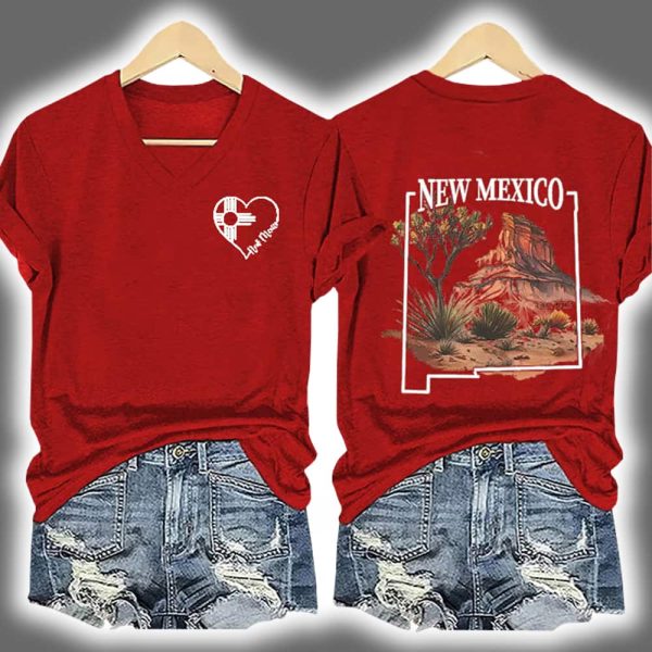 Strong New Mexico Flooding Print Two-Sided Shirt