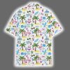 Summer Beach Flamingo Palm Tree Tropical Hawaiian Shirt 3