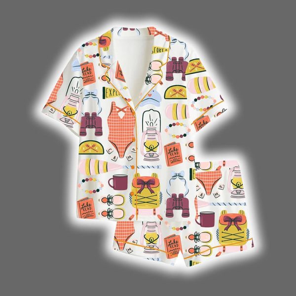 Summer Camp Satin Pajama Set