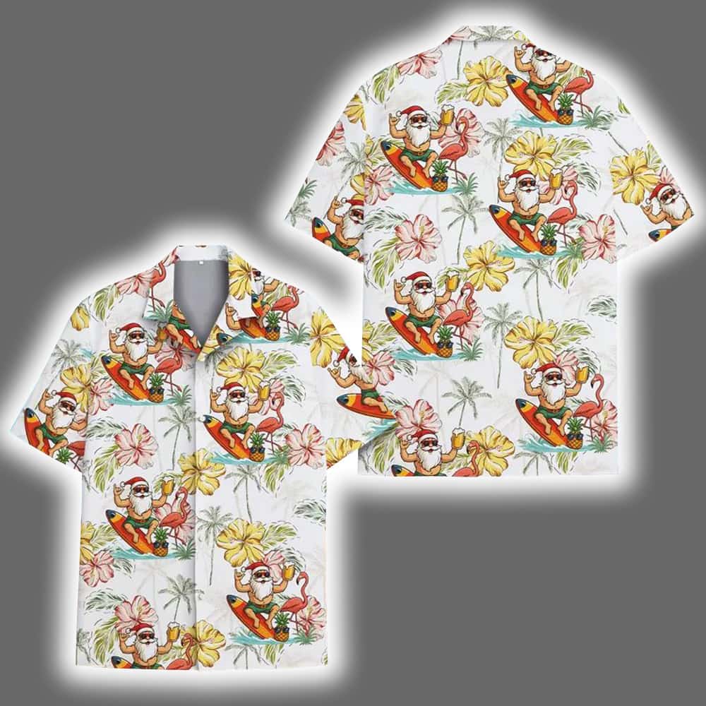Surfing Santa Christmas In July Hawaiian Shirt Surfing Santa Christmas In July Hawaiian Shirt