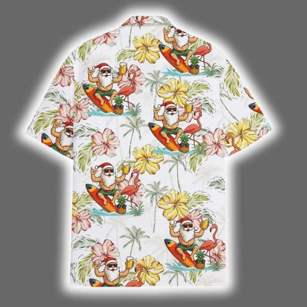 Surfing Santa Christmas In July Hawaiian Shirt 3