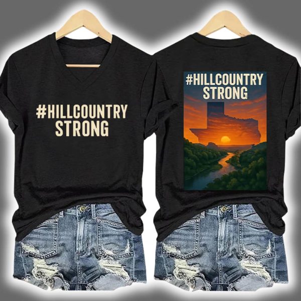 Texas Hill Country Strong Print T shirt 2