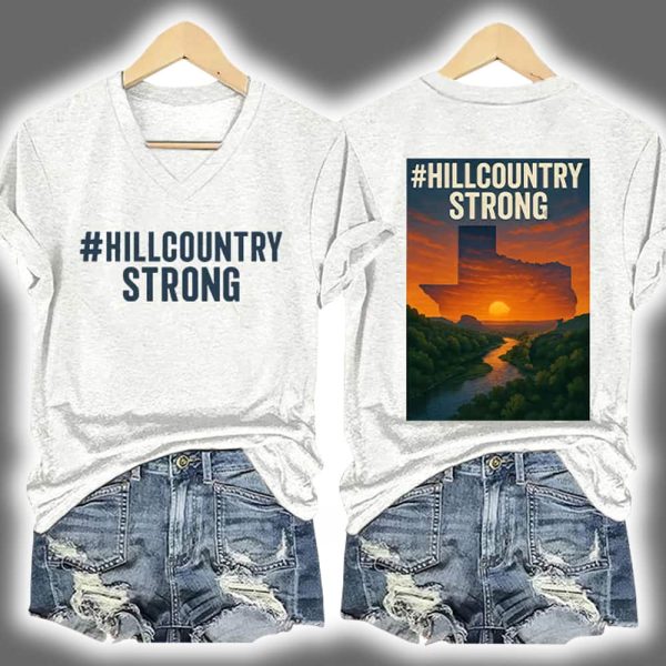 Texas Hill Country Strong Print T shirt 3