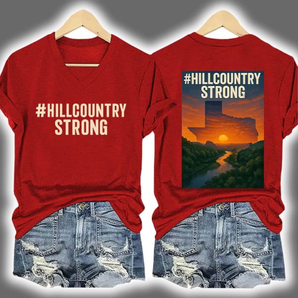 Texas Hill Country Strong Print T shirt 4