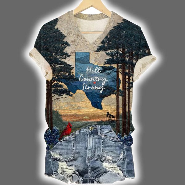 Texas Hill Country Strong Printed 3D Shirt